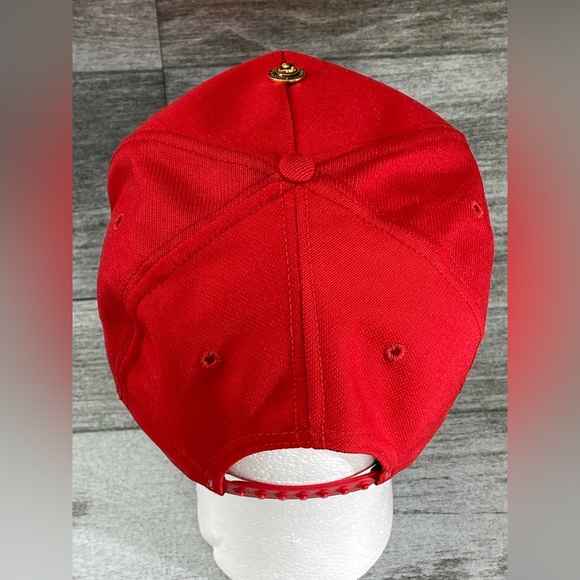 VTG USMC Marines USA Made Adjustable Snap Back Trucker Hat Embroidered Logo Red - Picture 7 of 14